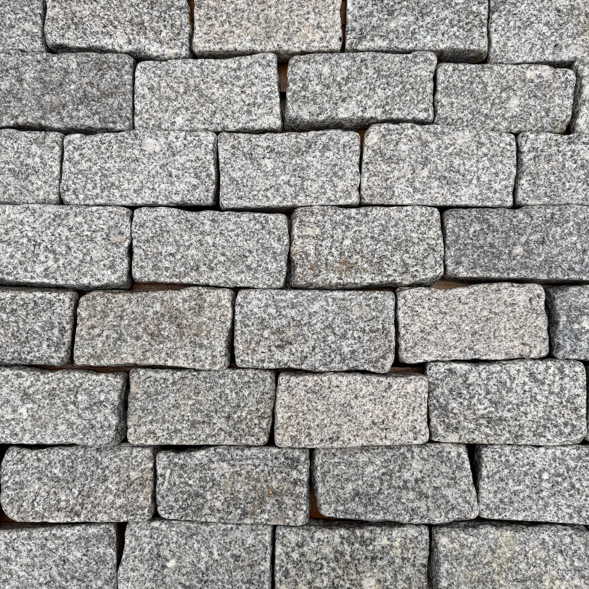 Silver Tumbled Granite Cobble Setts - 200mm x 100mm - Per SQM