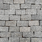 Silver Tumbled Granite Cobble Setts - 200mm x 100mm - Per SQM