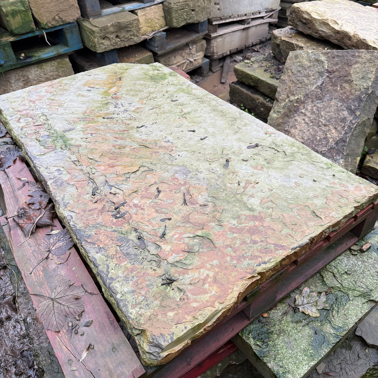 Reclaimed Riven Stone Hearth Slab