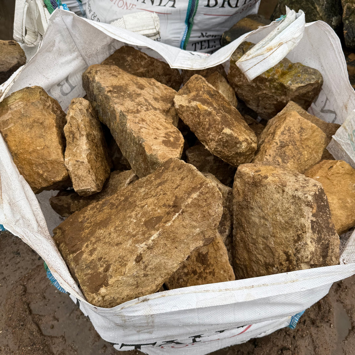 Reclaimed Limestone Walling Stone - Per Bag