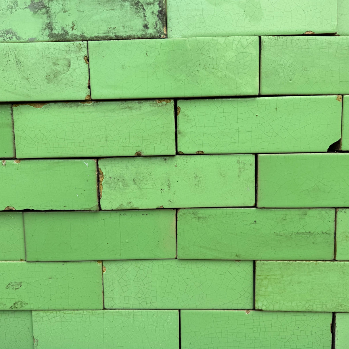 Reclaimed Green Glazed Bricks