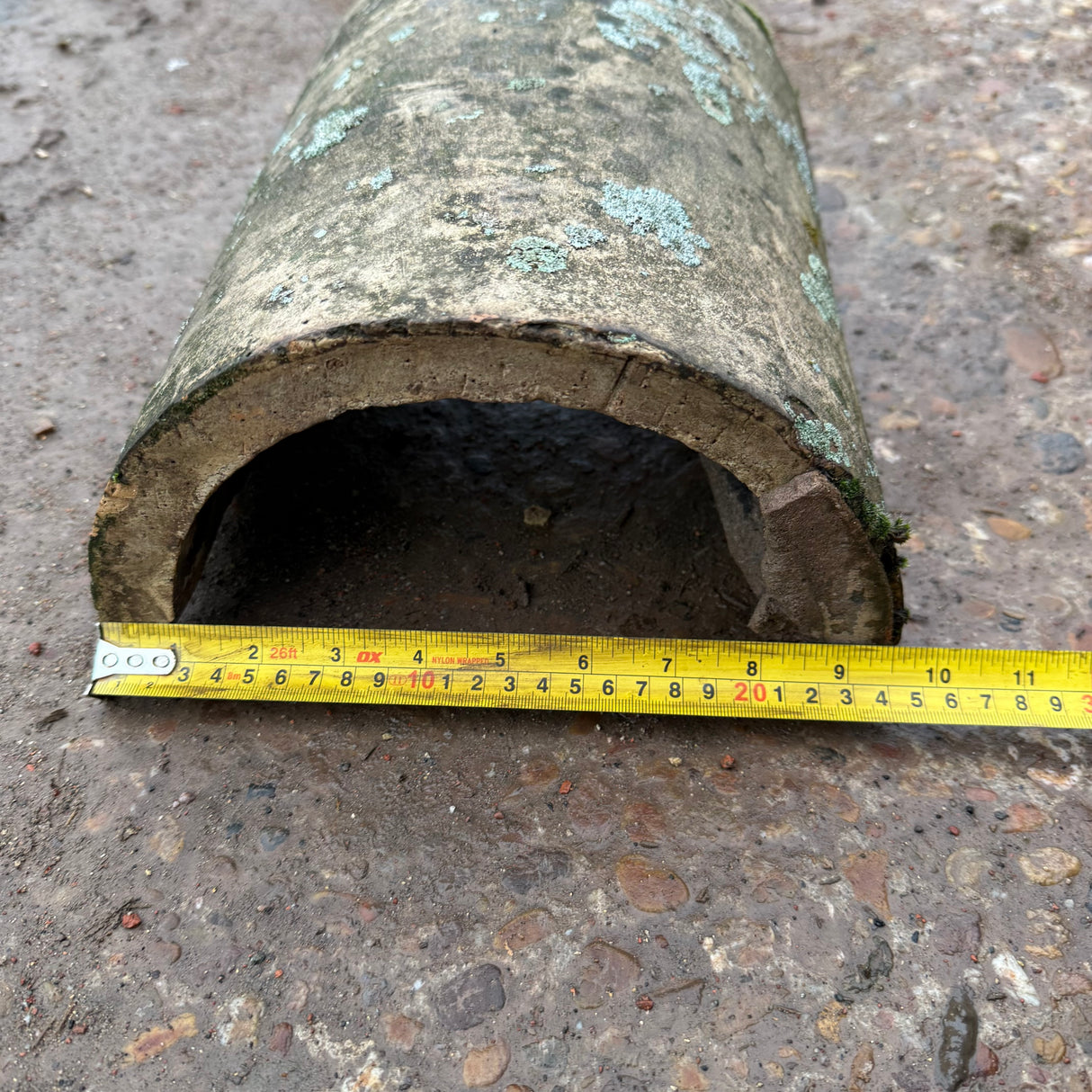 Reclaimed Buff Half Round Ridge Tiles