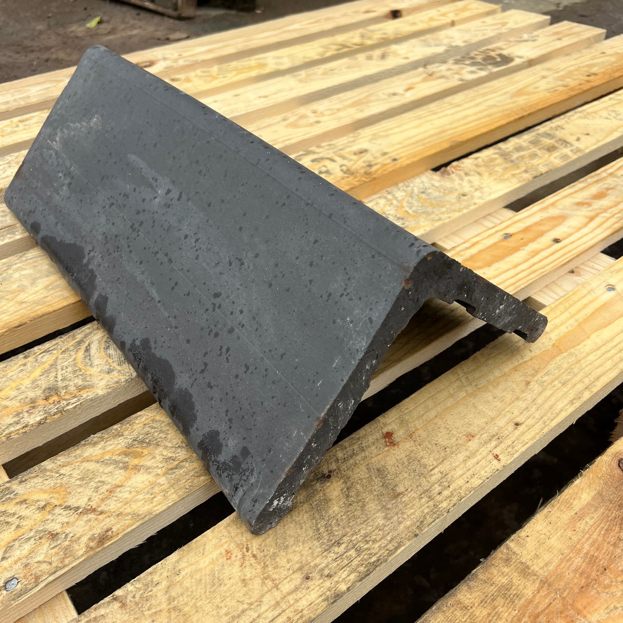 New 18" Blue Concrete Roof Ridge Tile - 90 Degrees