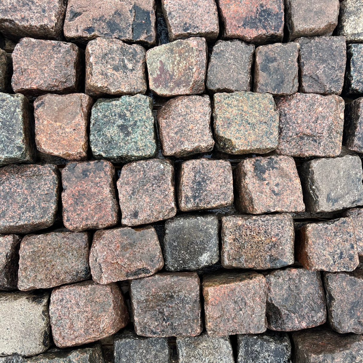 Reclaimed Mixed Square Granite Stone Cobble Setts - Per Bag