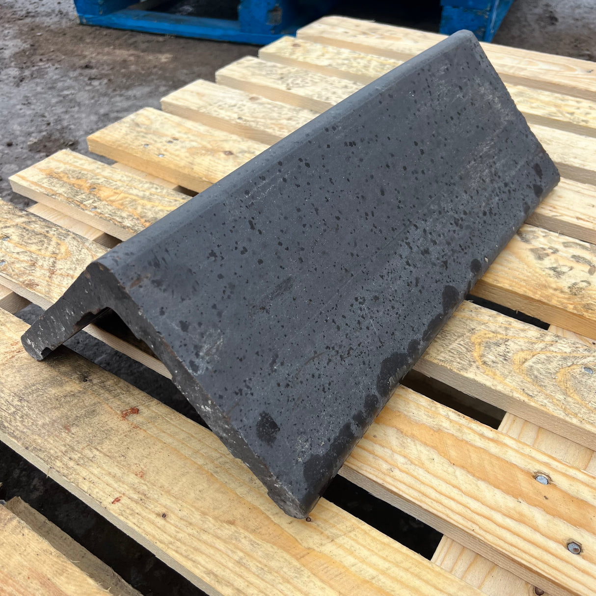 New 18" Blue Concrete Roof Ridge Tile - 90 Degrees