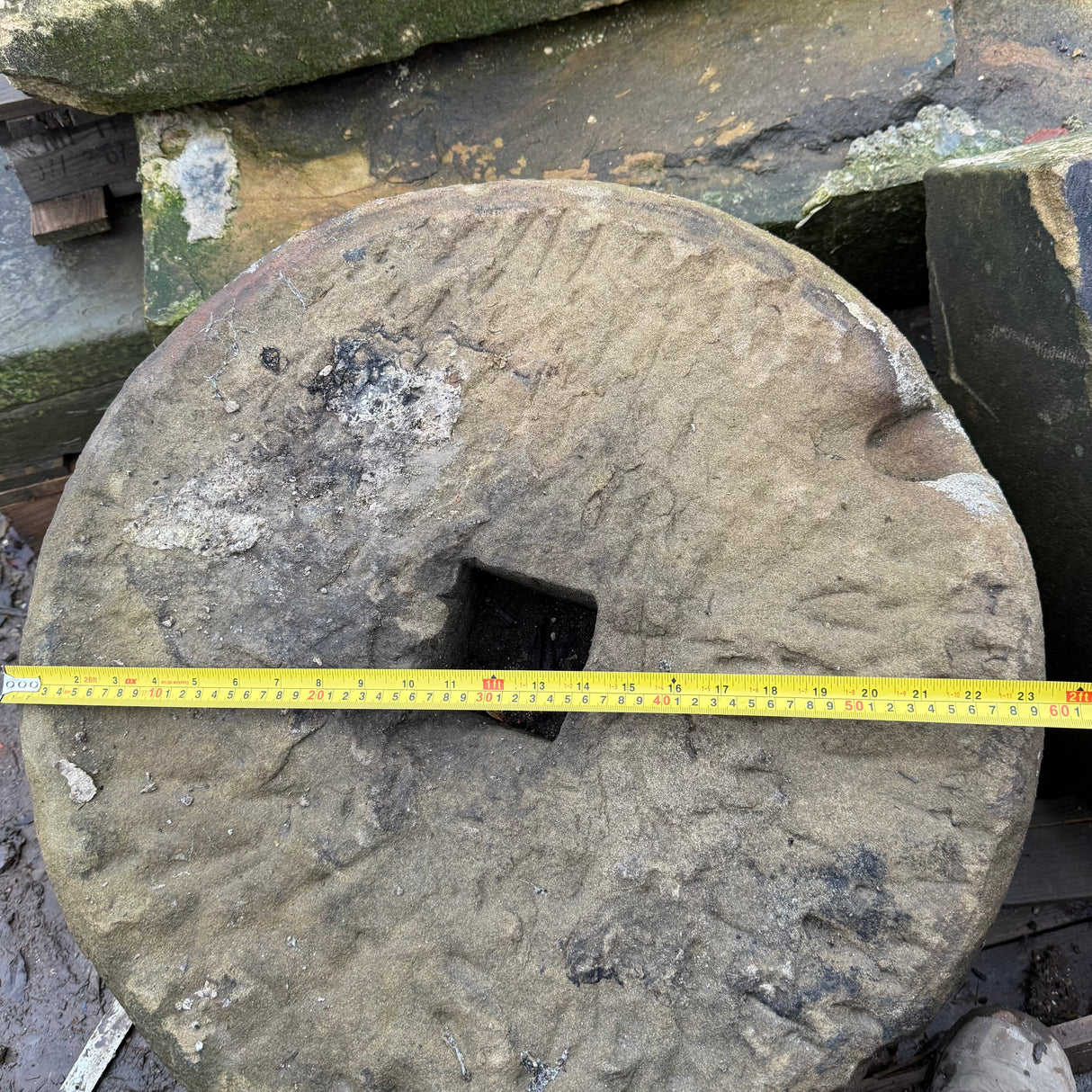 Reclaimed Stone Mill Stone