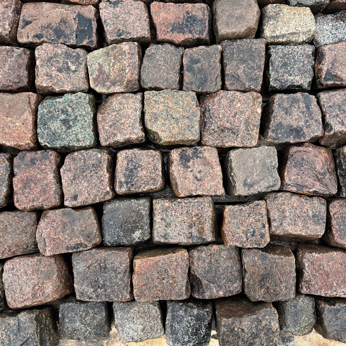 Reclaimed Mixed Square Granite Stone Cobble Setts - Per Bag