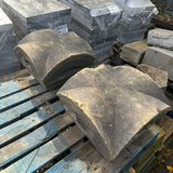 Reclaimed Stone Pillar Caps - Pair