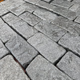 Black Tumbled Granite Cobble Setts - 200mm x 100mm - Per SQM
