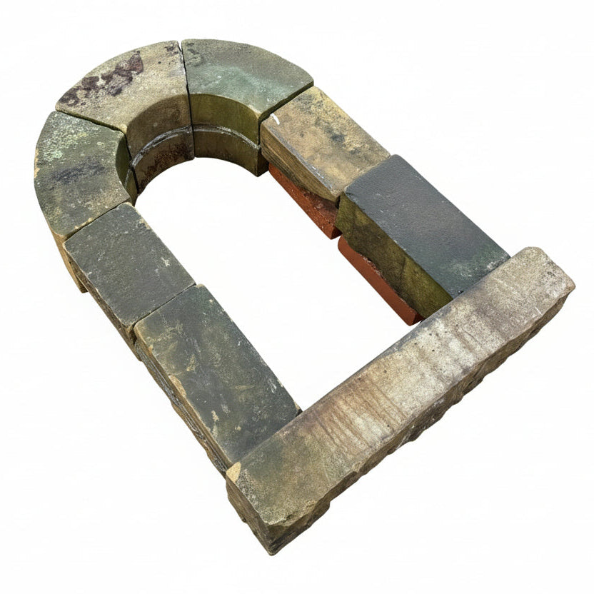 Reclaimed Narrow Half Round Window Surround