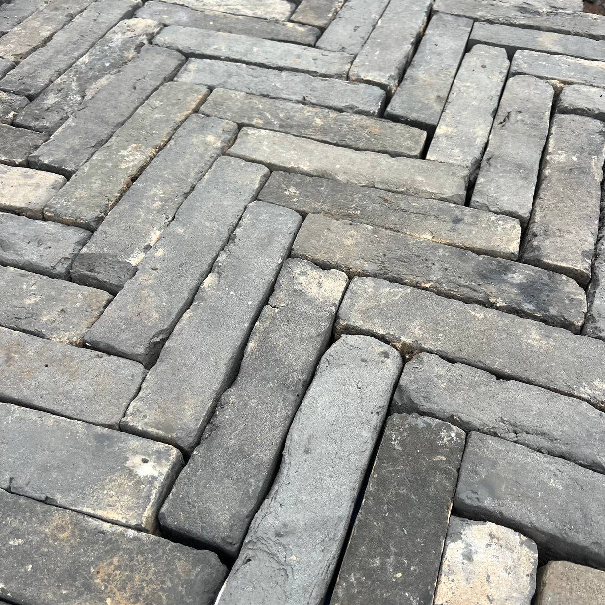 Grey Herringbone Paver bricks