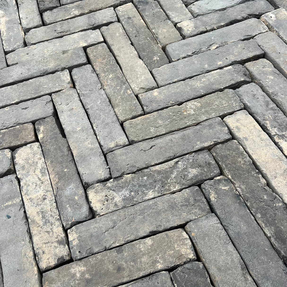 Grey Herringbone Paving Bricks