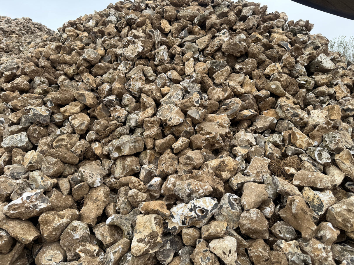 Knapped Flint Gabion Fill Stone - Per Bag