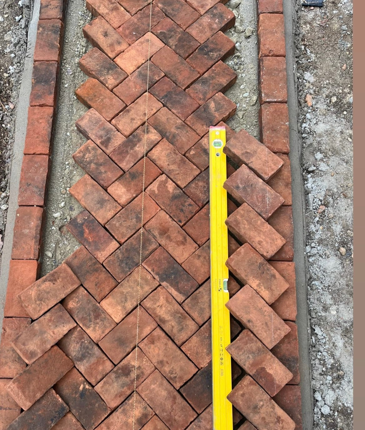 Handmade Brick Pavers used in Garden Design in Devon