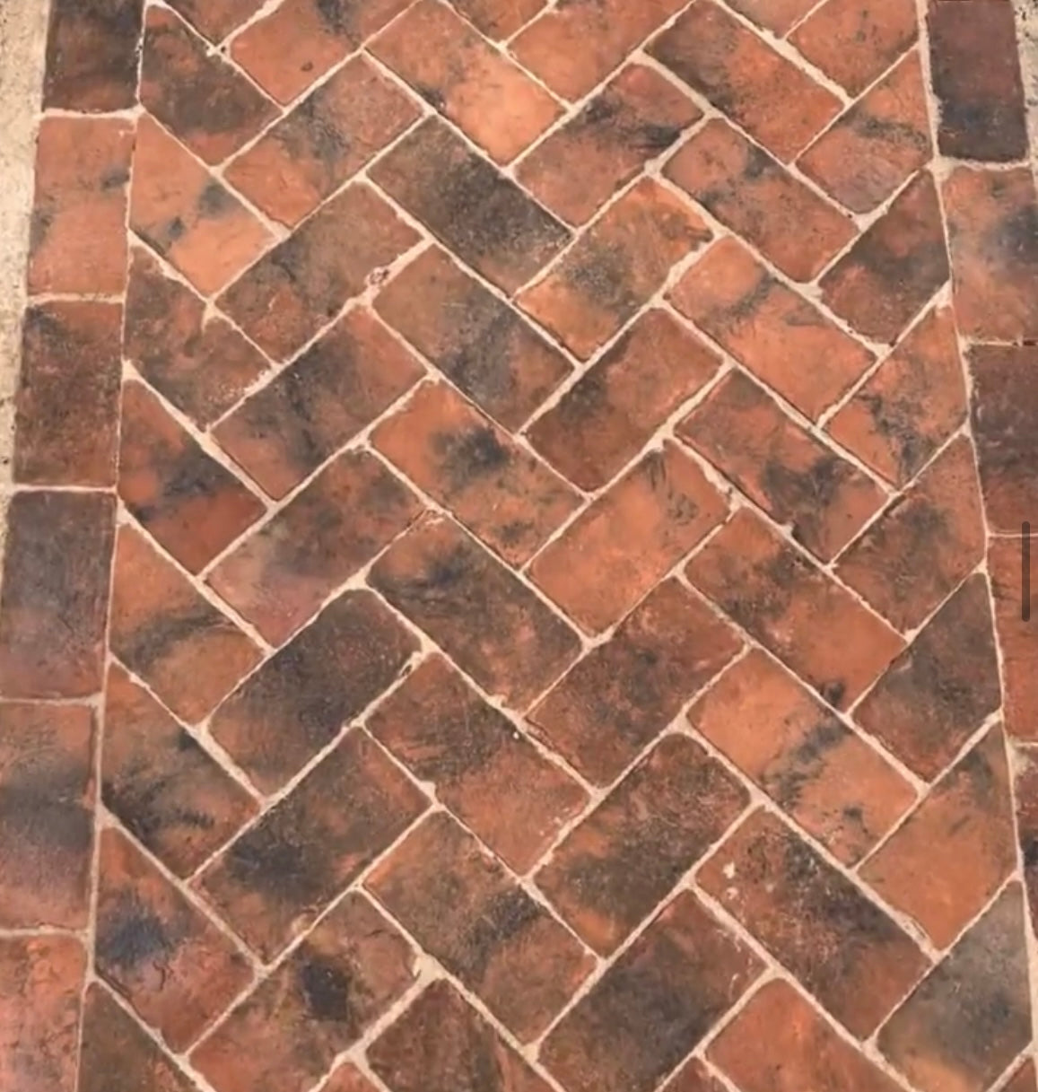 Handmade Brick Pavers used in Garden Design in Devon