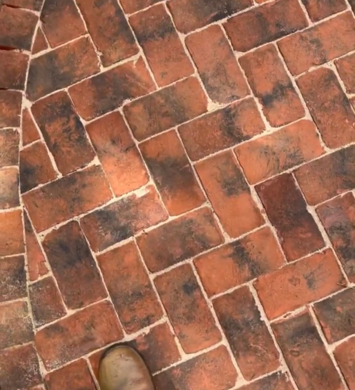 Handmade Brick Pavers used in Garden Design in Devon
