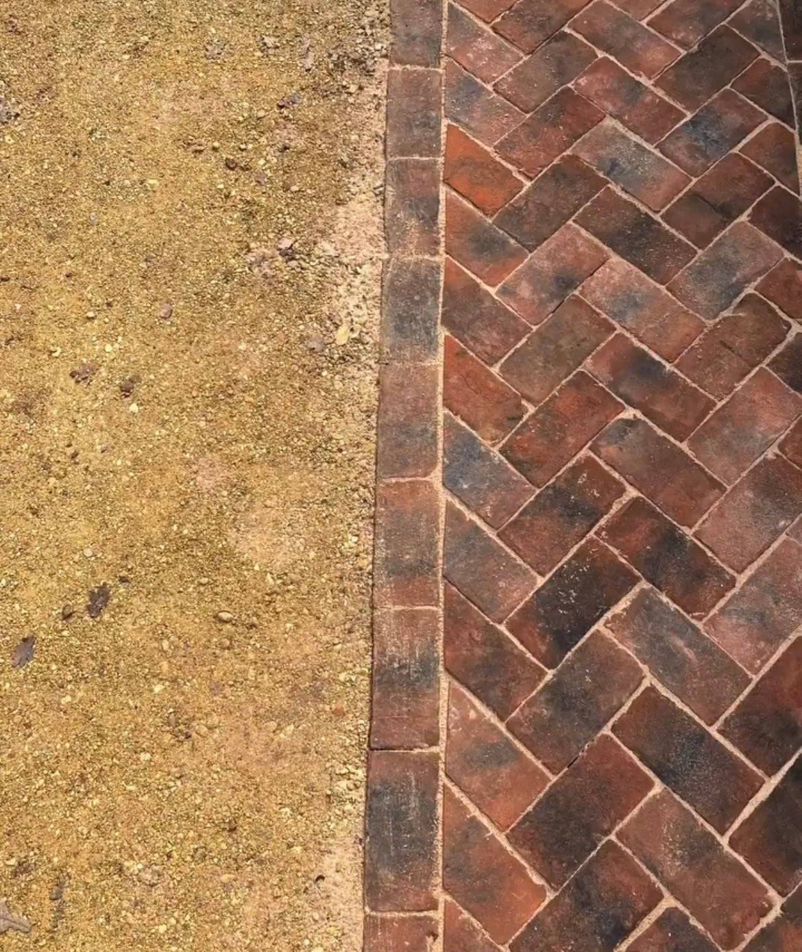 Handmade Brick Pavers used in Garden Design in Devon