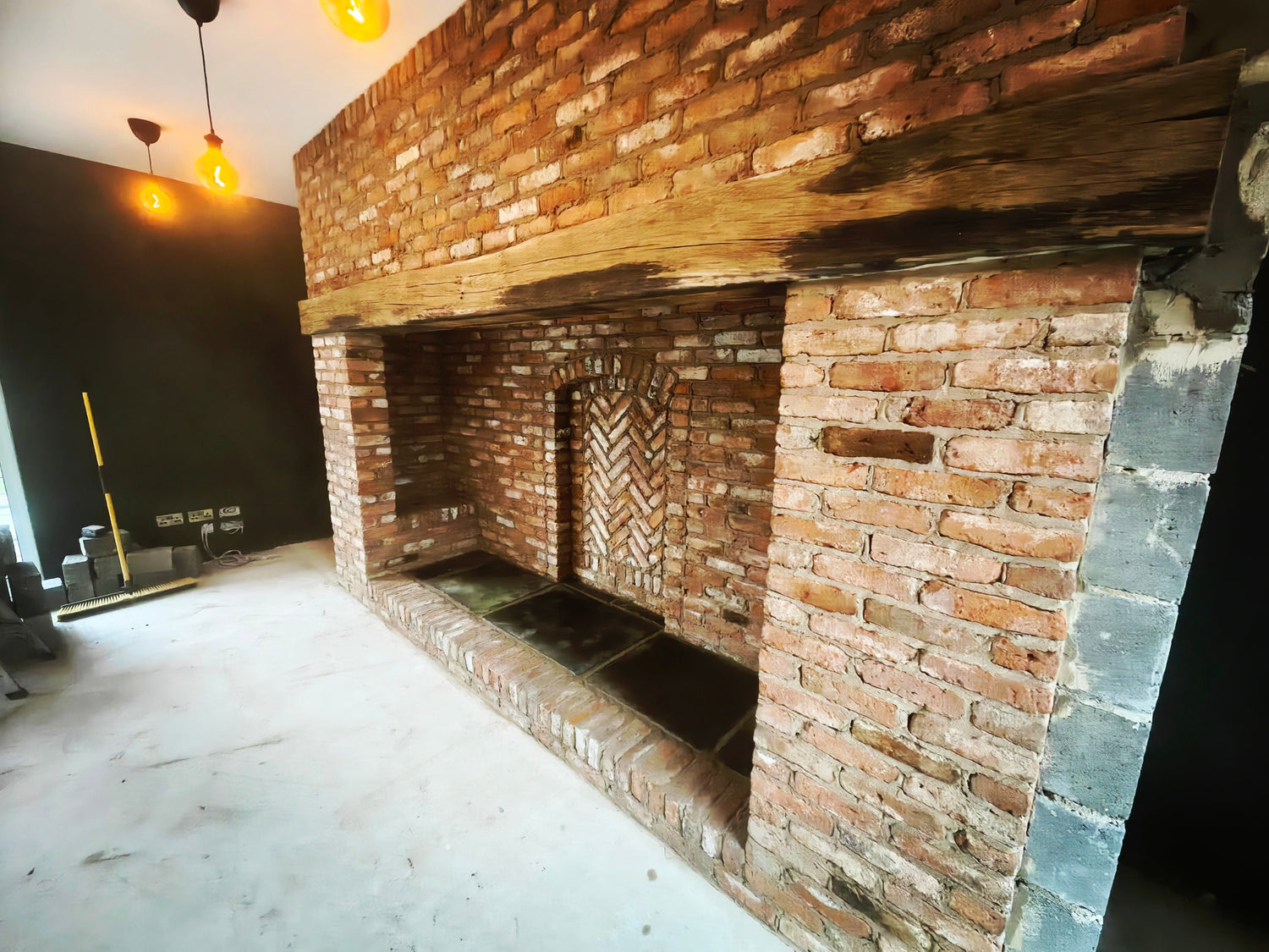 Reclaimed Tudor Brick Slips Fireplace Surround in Norfolk