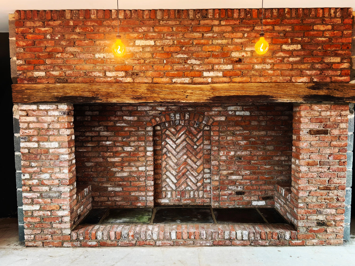 Reclaimed Tudor Brick Slips Fireplace Surround in Norfolk