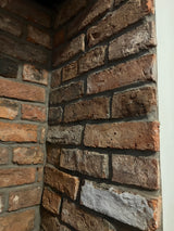 Reclaimed Farmhouse Blend Brick Slips / Tile - Cut From Real Reclaimed Bricks