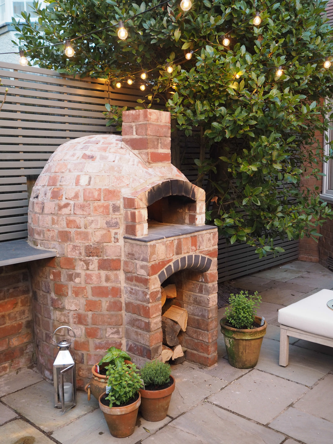 Pizza Oven Built Using Reclaimed Bricks
