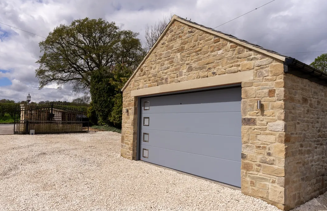 Natural Stone Garage Build in Buxton