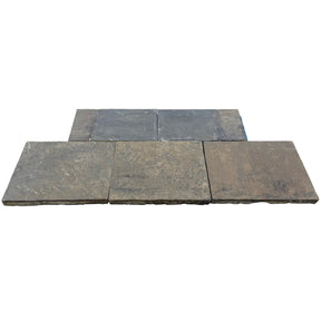Set of stone tiles on a white background