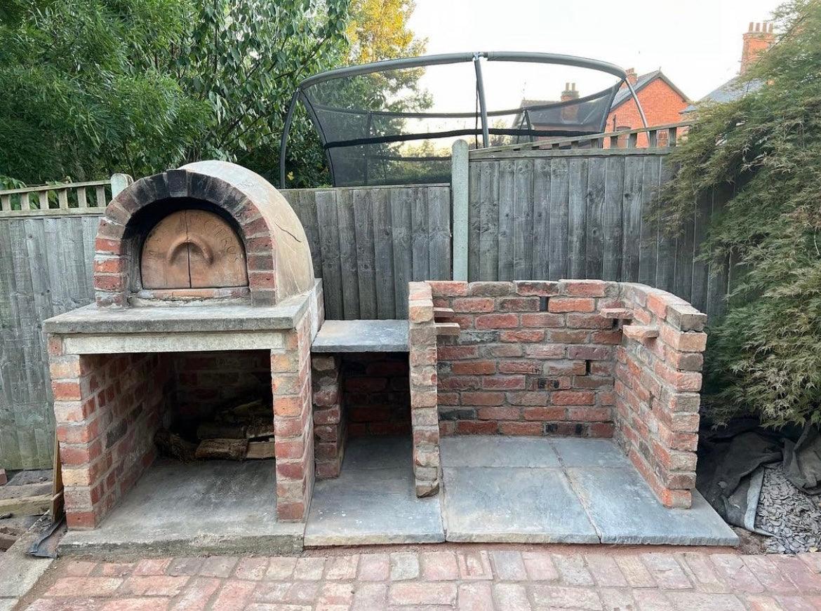 BBQ Built Using Reclaimed Bricks in London - Reclaimed Brick Company