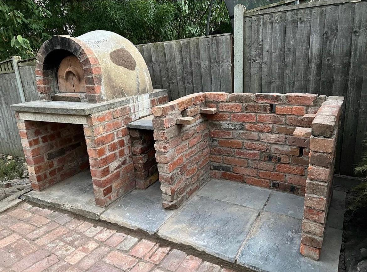 BBQ Built Using Reclaimed Bricks in London - Reclaimed Brick Company