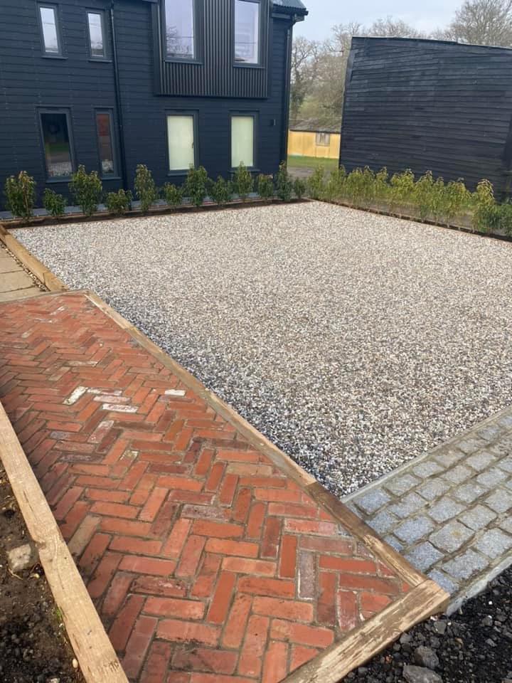 Brick Path Using Reclaimed Bricks, Daventry - Reclaimed Brick Company