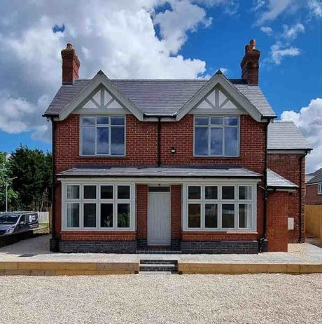 Full house brick slip cladding on front elevation of residential property