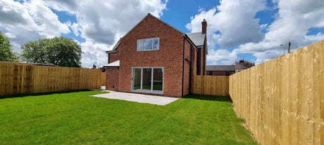 External brick slip cladding across rear of house showing finished elevation