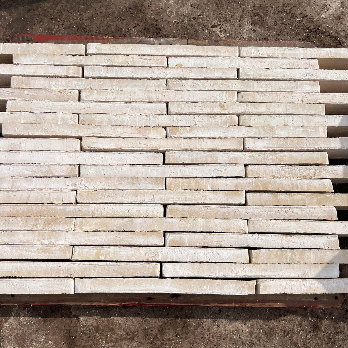 Fornace S.ANSELMO Corso Aqua White Linear Brick - 40mm x 100mm x 528mm - Reclaimed Brick Company