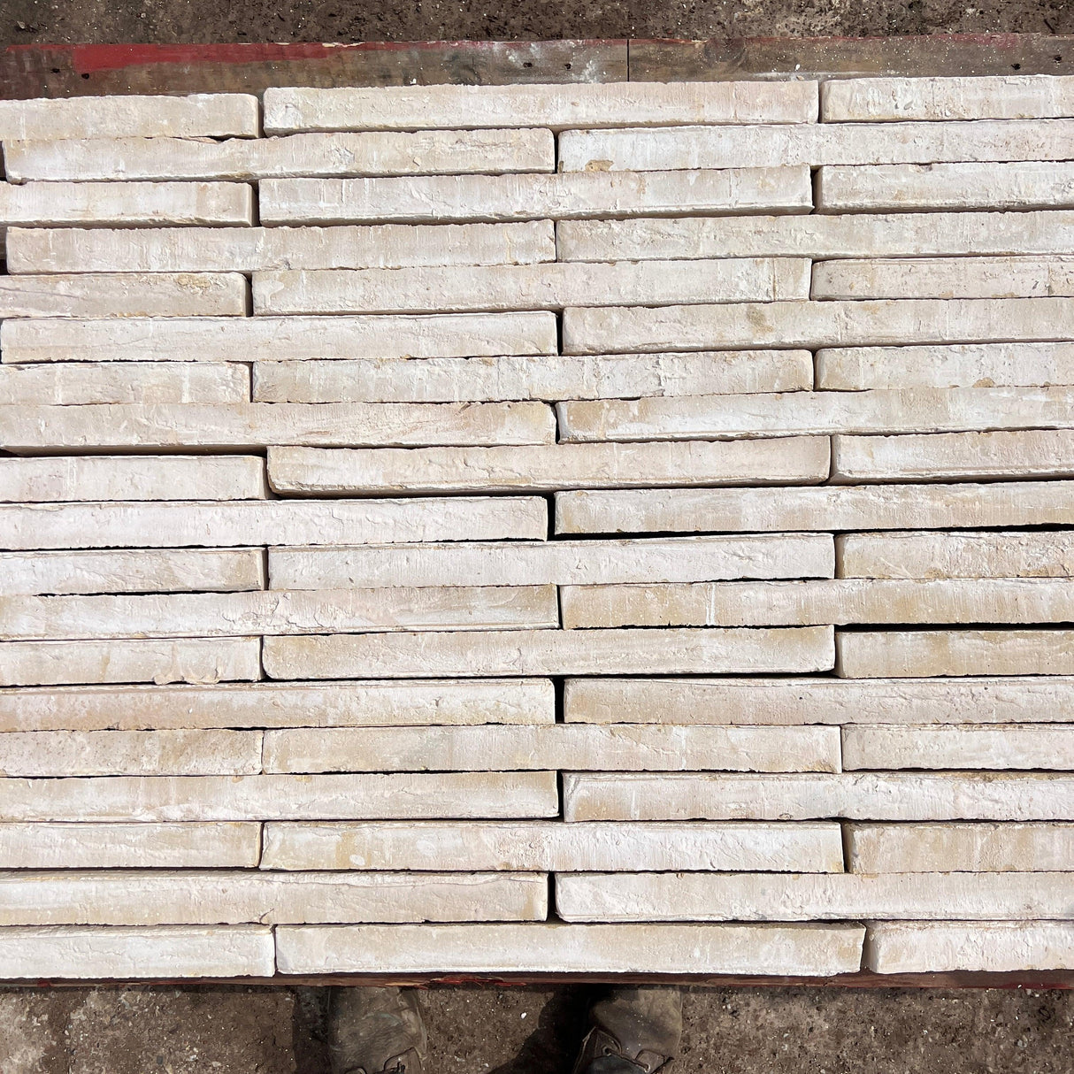 White Linear Brick - 40mm x 100mm x 528mm - Reclaimed Brick Company