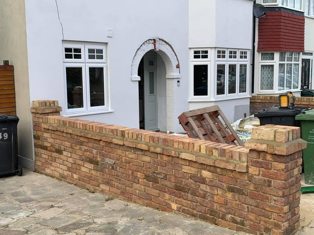 Front Wall Built Using Handmade Georgian Bricks, London - Reclaimed Brick Company