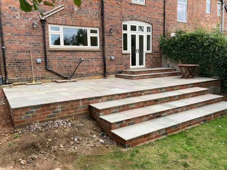 Garden Steps Built With Reclaimed Bricks, Manchester - Reclaimed Brick Company