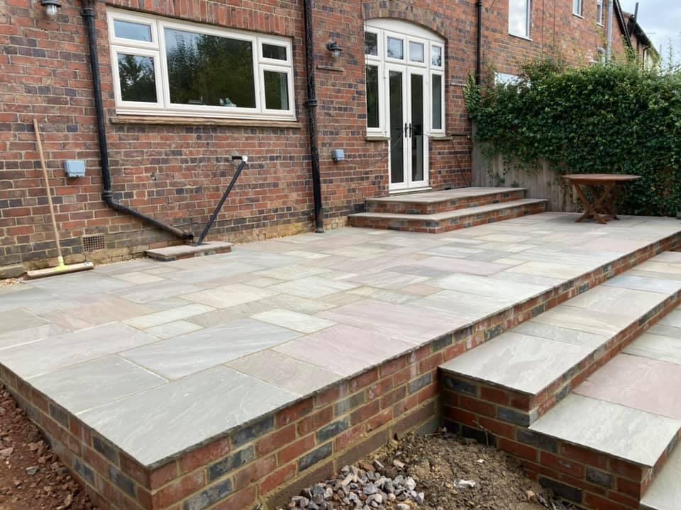 Garden Steps Built With Reclaimed Bricks, Manchester - Reclaimed Brick Company