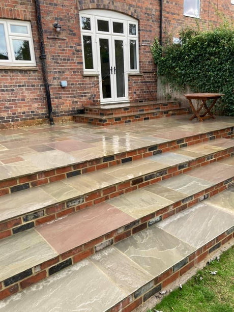 Garden Steps Built With Reclaimed Bricks, Manchester - Reclaimed Brick Company