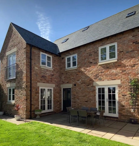 New Build Home Built with Reclaimed Wirecut Bricks - Cirencester, England - Reclaimed Brick Company