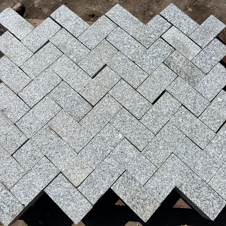 New Silver Granite Paving Cobble - Reclaimed Brick Company