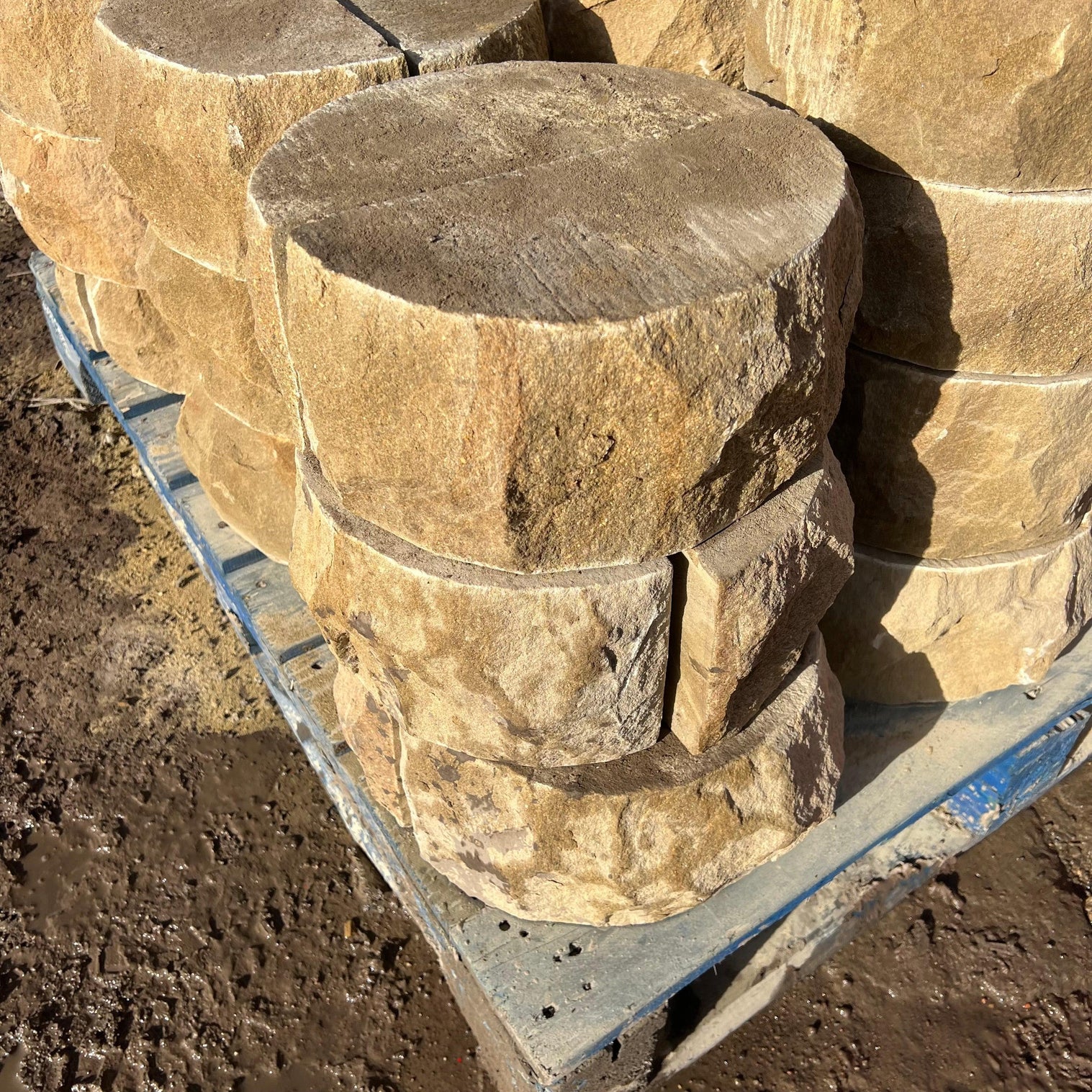 Reclaimed Natural Stone Saddleback Half Round Wall Coping Stones ...