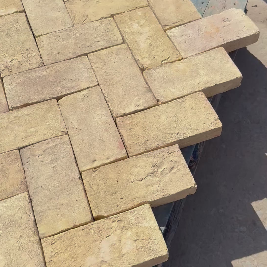 London Yellow Clay Brick Pavers | Pack of 500 Pavers | Free Delivery