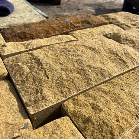 Pitched Face Natural Building Stone - 140mm Bed - Reclaimed Brick Company