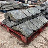 Reclaimed 18” Staffordshire Blue Triangle Wall Coping Bricks - Batch of 10 Linear Meters - Reclaimed Brick Company