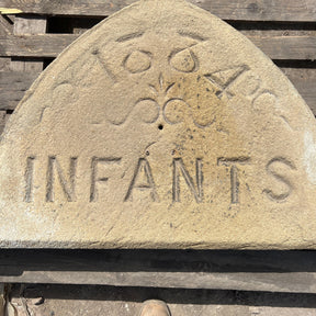 Reclaimed 1884 Infants School Date Stone