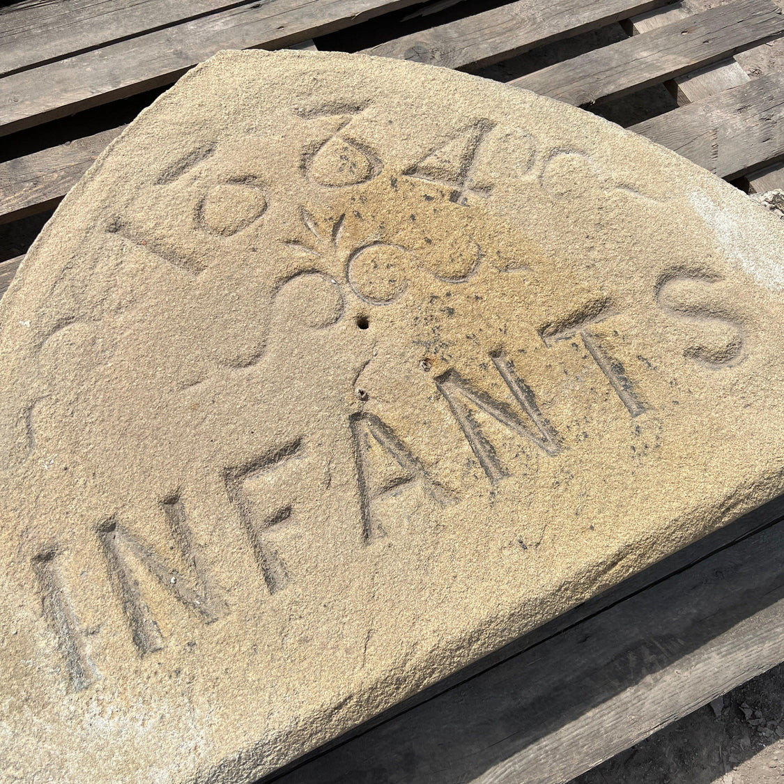 Reclaimed 1884 Infants School Date Stone – Reclaimed Brick Company
