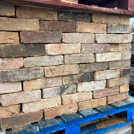 Reclaimed 2 1/2” Cambridge Multi Gault Handmade Bricks | Pack of 250 Bricks | Free Delivery - Reclaimed Brick Company