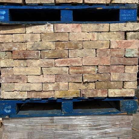 Vintage Reclaimed Bricks with Cambridge Yellow Multi Gault Handmade Texture - Reclaimed Brick Company