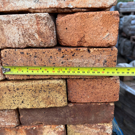 Reclaimed 2 1/2” Yellow Blend Imperial Bricks | Pack of 250 Bricks | Free Delivery - Reclaimed Brick Company