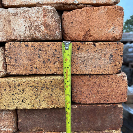 Reclaimed 2 1/2” Yellow Blend Imperial Bricks | Pack of 250 Bricks | Free Delivery - Reclaimed Brick Company